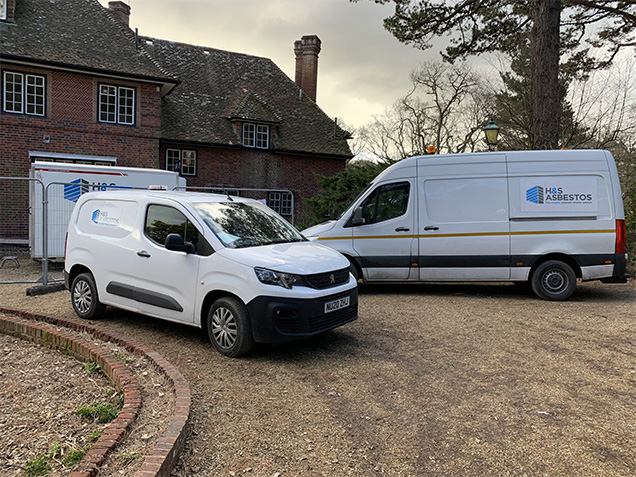 H&S Asbestos vans