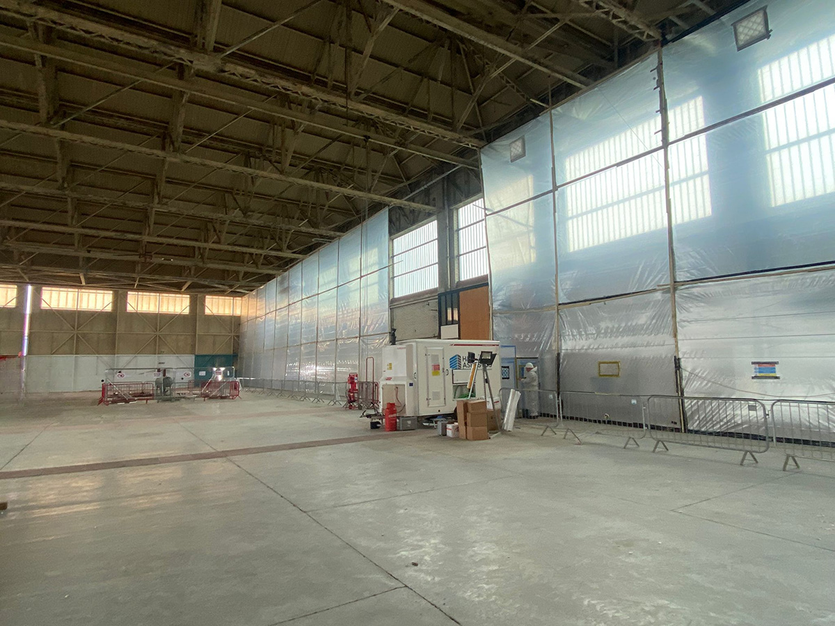 Enclosed Asbestos Area